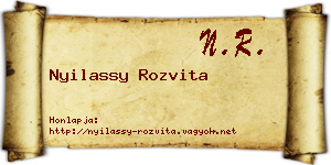 Nyilassy Rozvita névjegykártya